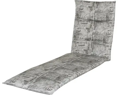Auflage für Liege Doppler Spot 195 x 60 cm Love grau