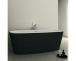 Hornbach Freistehende Badewanne Ovale Badewanne Körperformbadewanne Ideal Standard Dea 80 x 180 x 61 cm schwarz weiß matt K8721V3