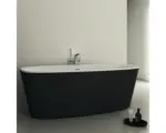 Hornbach Freistehende Badewanne Ovale Badewanne Körperformbadewanne Ideal Standard Dea 80 x 180 x 61 cm schwarz weiß matt K8721V3