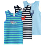 Ernsting's family 3 Baby Unterhemden mit Prints (Nur online) - bis 22.05.2024