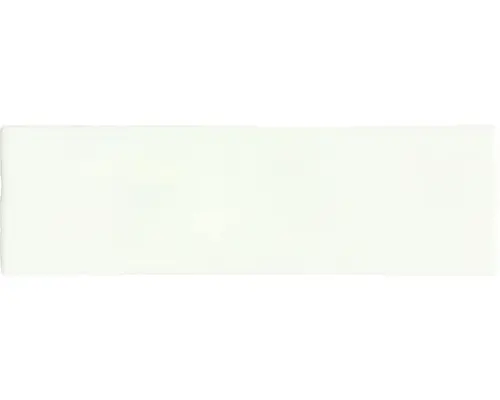 Steingut Wandfliese Borgo 6,5x20 cm weiß glänzend