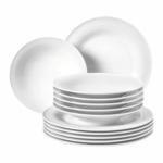 Pfister Set di piatti BEAT, porcellana, bianco