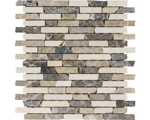 Natursteinmosaik 30,0x30,0 cm braun beige