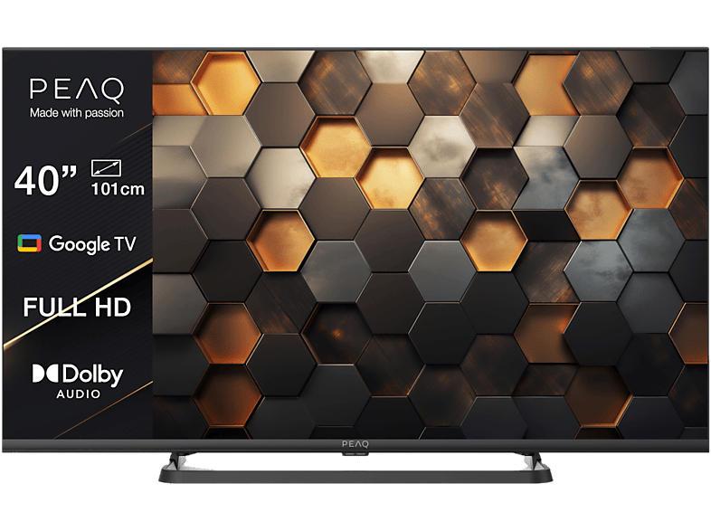 Peaq PTV 40GF-5024C 40 Zoll Full HD Smart Google TV; LED TV mit 5 Jahre Geräteschutz