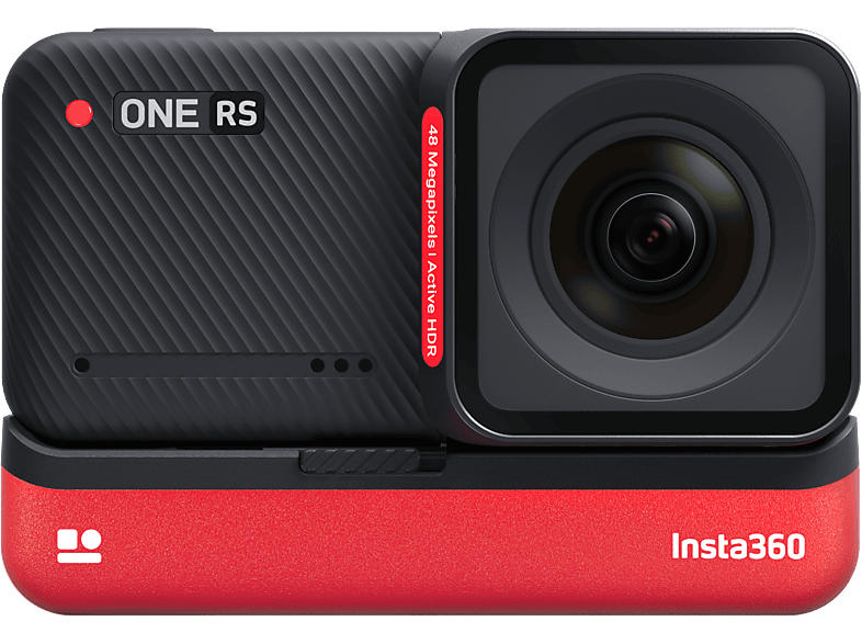 Insta 360 One RS 4K Edition, 48MP, 16mm, f2.4, Bluetooth 5.0, WLAN, 5m Wasserdicht, Schwarz/Rot; Action Cam