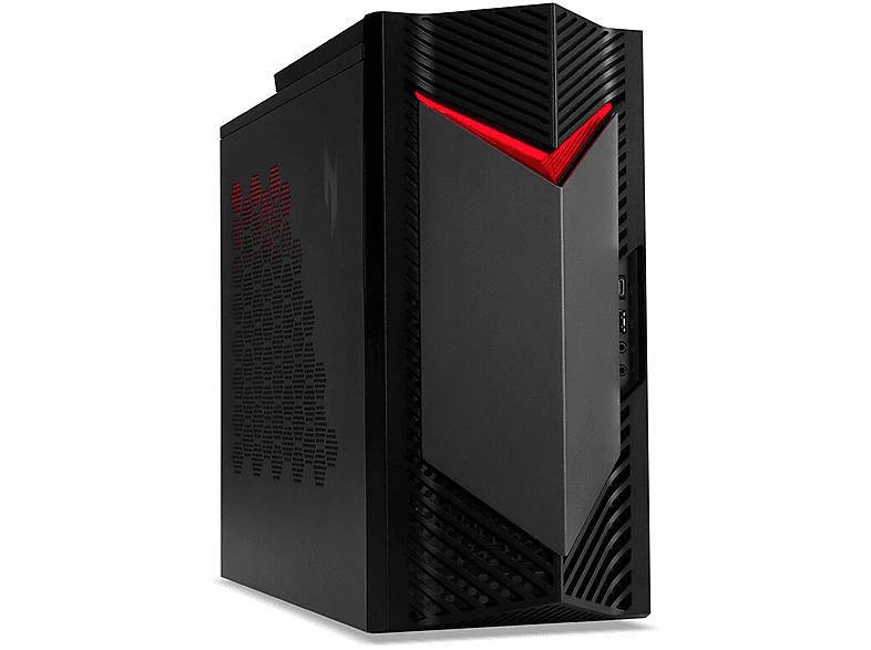 Acer Nitro 50 N50-656 Gaming PC, i7-14700F, 32GB RAM, 1TB SSD, RTX 4060, Win11 Home, Schwarz