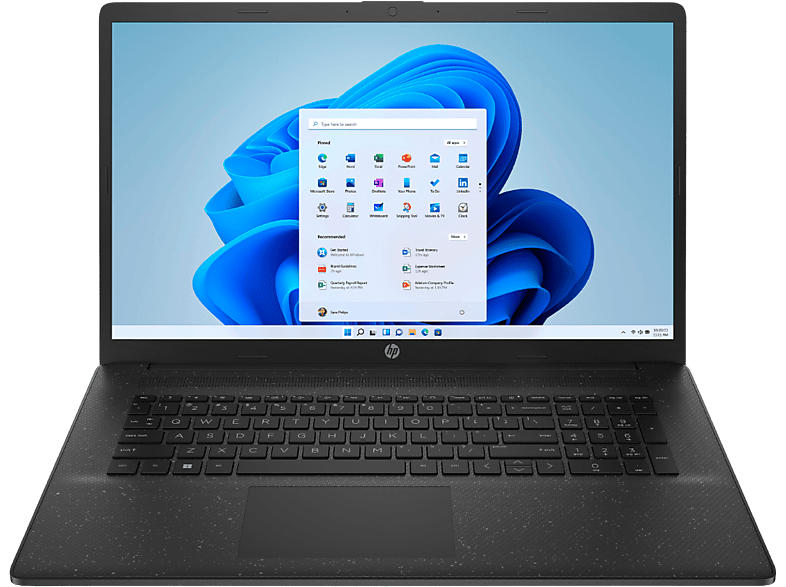 HP 17-cn0910ng Notebook 17,3 Zoll, HD+, Intel® Celeron® Prozessor N4120, 8 GB RAM, 256 SSD, Windows 11 Home (64 Bit), UHD 600, Jet Black