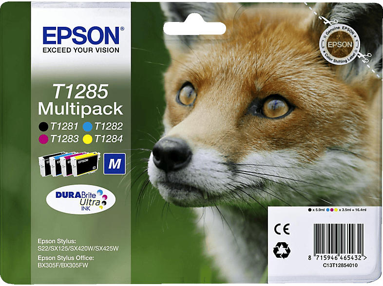 Epson Fuchs, T1285, 4-farbig, C13T12854012; Tintenpatrone