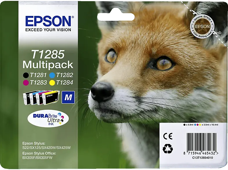 EPSON Fuchs, T1285, 4-farbig, C13T12854012; Tintenpatrone