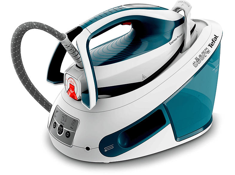 Tefal Express Power SV8111 Dampfbügelstation (6,2 bar, 1,8 l Wassertank, Weiß/Blau)