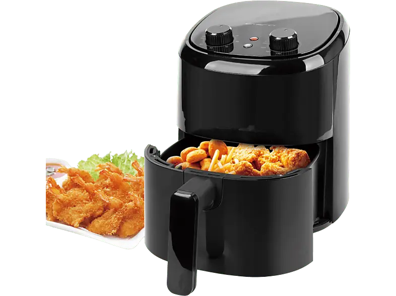 Emerio AF-130646 Smart Fryer Heißluftfritteuse (2,2 l, 1000 Watt, Schwarz)
