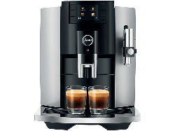 Jura E8 (EB) Kaffeevollautomat (Platin, Professional Aroma Grinder, 15 bar, Milchschlauch)