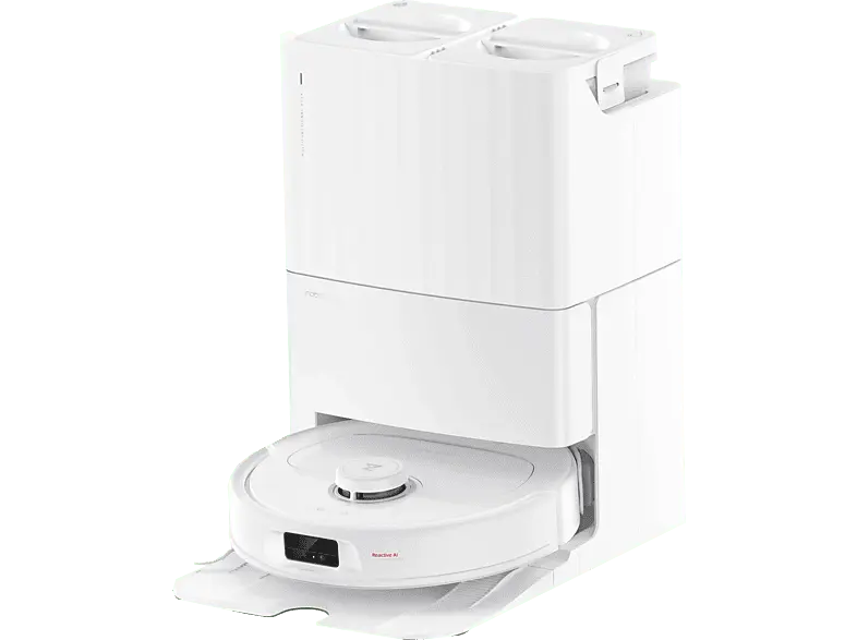 Roborock Qrevo MaxV Staubsaugroboter mit Selbstreinigungsstation (Weiß, Laufzeit: 180 Minuten, 63 dB(A))