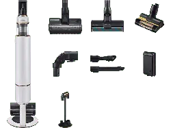 Samsung VS20B95843W/GE bespoke Jet Plus Akku Staubsauger (0,5 l, Akkulaufzeit: bis zu 60 Minuten (Wechsel-Akku), Weiß)