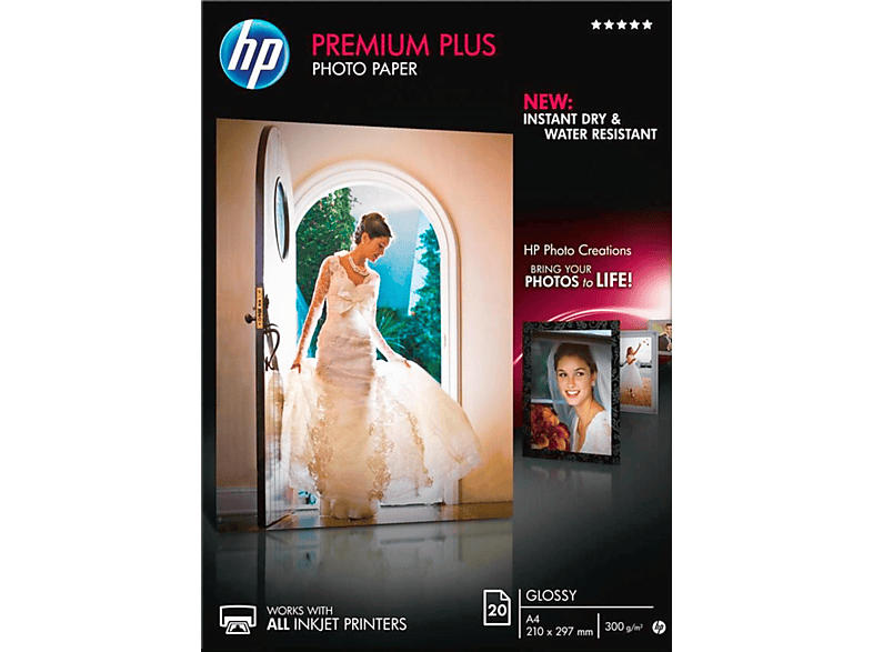 HP Premium Plus Fotopapier glänzend A4 CR672A