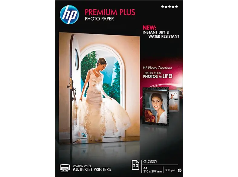 HP Premium Plus Fotopapier glänzend A4 CR672A