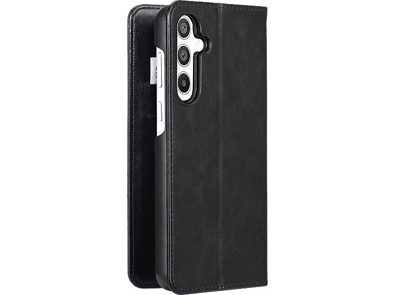 ISY ISC 3138 Handyhülle Bookcover, für Samsung Galaxy S24, Schwarz; Schutzhülle