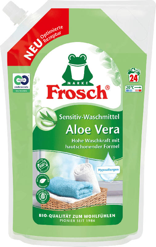 Frosch Vollwaschmittel flüssig Sensitiv Aloe Vera