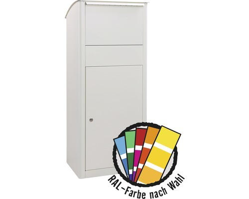 Paketkasten MEFA Mega 459 BxHxT 528x1202x442 mm pulverbeschichtet in RAL Sonderfarbe nach Wunsch