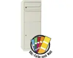 Hornbach MEFA Paketbriefkasten Stahl pulverbeschichtet BxHxT 402/1091/310 mm Maple 6610M in RAL Sonderfarbe nach Wunsch Entnahme vorne 2-fach ohne Namensschild