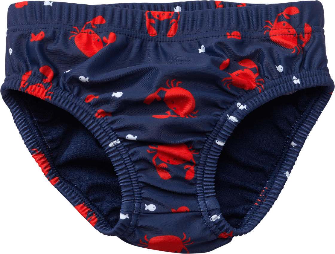 PUSBLU Schwimmwindel mit Krebs-Muster, blau, Gr. 86/92