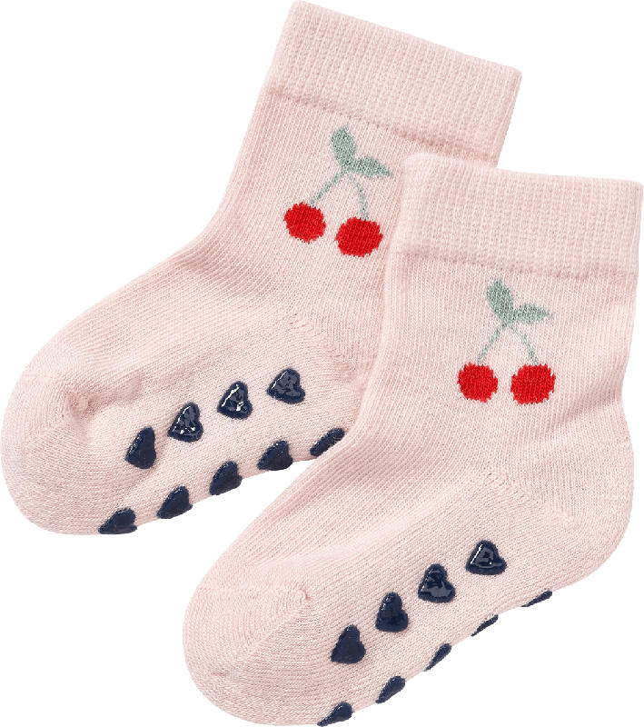 ALANA ABS Socken mit Kirsch-Motiv, rosa, Gr. 19/22