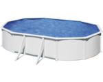 Hornbach Aufstellpool Stahlwandpool-Set Gre oval 500x300x122 cm inkl. Kartuschenfilteranlage & Leiter weiß