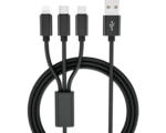 Hornbach Kabel USB-Adapter BE COOL 3 in 1, schwarz IP 20