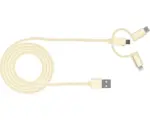 Hornbach USB Lade- und Datenkabel BE COOL 3 in 1, weiß IP 20