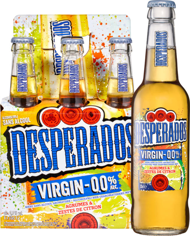 Bière Virgin 0.0% Desperados, 6 x 33 cl