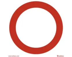 Warnschild Walteco "Durchfahrt verboten" zum Aufkleben 150x150 mm