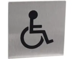 Türschild Walteco "Behinderten-WC" 60x60 mm
