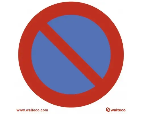 Warnschild Walteco "Kein Halten" zum Aufkleben 92x92 mm