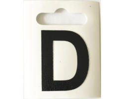 Türschild Walteco Buchstabe "D" 50x65 mm