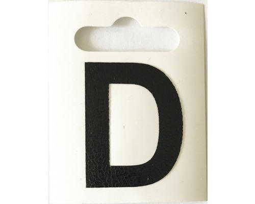 Türschild Walteco Buchstabe "D" 50x65 mm