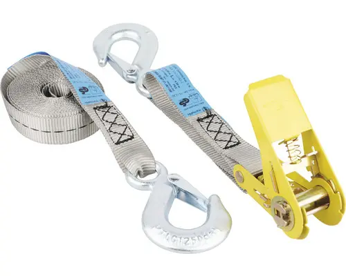 Zurrgurt Mamutec 2-teilig mit Ratsche und Karabiner 25 mm 5 m