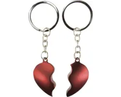 Schlüsselanhänger - Broken Heart rot