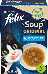 Felix Nassfutter Katze mit Kabeljau, Thunfisch, Scholle, Soup Original