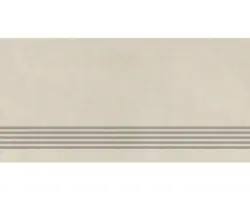 Feinsteinzeug Treppenstufe Mirava Manhatten 30x60 cm creme matt rektifiziert