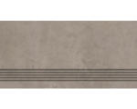 Hornbach Feinsteinzeug Treppenstufe Mirava Manhattan 30x60 cm grau braun matt rektifiziert