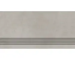 Feinsteinzeug Treppenstufe Miriva Manhatten 30x60 cm grau matt rektifiziert