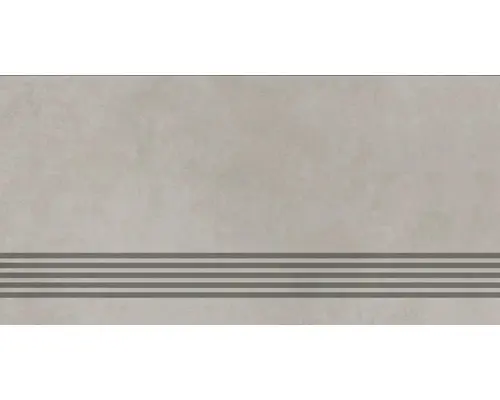 Feinsteinzeug Treppenstufe Miriva Manhatten 30x60 cm grau matt rektifiziert