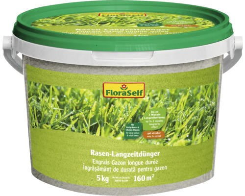 Rasen-Langzeitdünger FloraSelf 5 kg / 160 m²