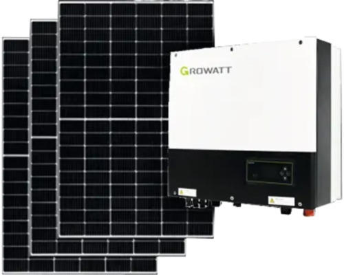 PV-Komplettanlage DAH, 10 kWp, inkl. notstromfähigen Hybrid-Wechselrichter und Zubehör für Trapezblechdach