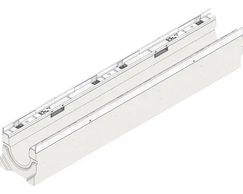 Hauraton Faserfix KS 100 Entwässerungsrinne Unterteil Typ 01 bis F 900 1000 x 160 x 160 mm