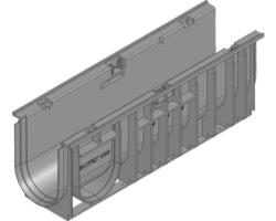 Hauraton Recyfix Standard 100 Entwässerungsrinne Unterteil Typ 01005 aus PP 500 x 150 x 185 mm