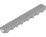 Hornbach Hauraton TOP X Kunststoffrinne aus PP mit Gitterrost MW 8/21 schwarz 1000 x 119 x 89 mm