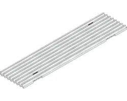 Hauraton Dachfix Resist 115 Längsstabrost aus korrosionsbeständigem Kunststoff silberfarben 500 x 108 x 20 mm