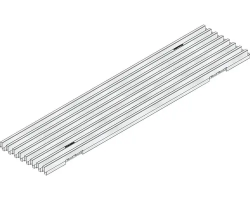 Hauraton Dachfix Resist 115 Längsstabrost aus korrosionsbeständigem Kunststoff silberfarben 500 x 108 x 20 mm