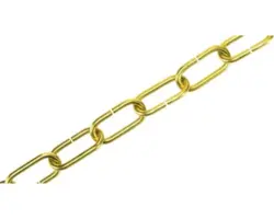 Ringkette 1609 Ø 3 mm messing blank Meterware